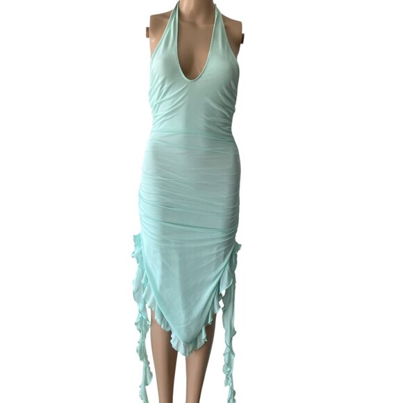 Dolls Kill Dresses & Skirts - Generation Kiss by Dolls Kill Size XXS Mesh Ruffle Hem Midi Dress